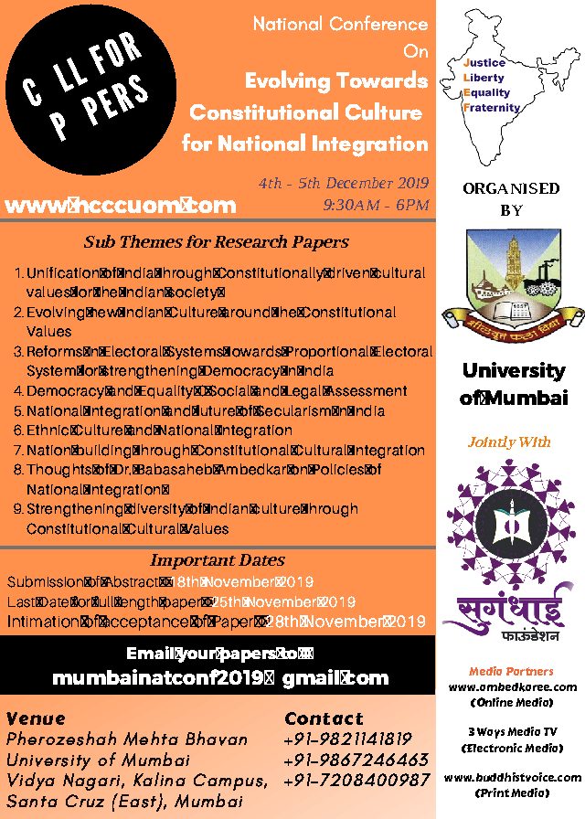 Two days National Conference On Evolving Towards Constitutional Culture for National Integration